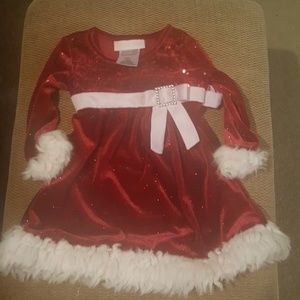 Cute toddlers Santa Christmas dress